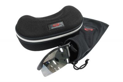Guarder Protection Glasses 2010 Version in Hard Case (Black) - Detail Image 12 © Copyright Zero One Airsoft
