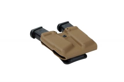 Kydex Double Mag Pouch for G17 (Coyote Brown) - Detail Image 3 © Copyright Zero One Airsoft