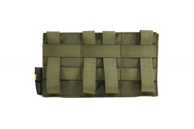 101 Inc MOLLE Elastic Triple M4 Mag Pouch (Olive) - Detail Image 2 © Copyright Zero One Airsoft
