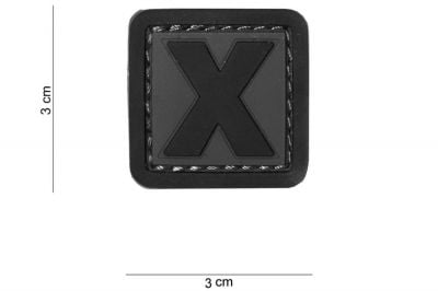 101 Inc PVC Velcro Patch "X" - Detail Image 2 © Copyright Zero One Airsoft