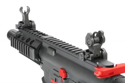 King Arms AEG PDW 9mm SBR Shorty (Black / Red) - Detail Image 10 © Copyright Zero One Airsoft