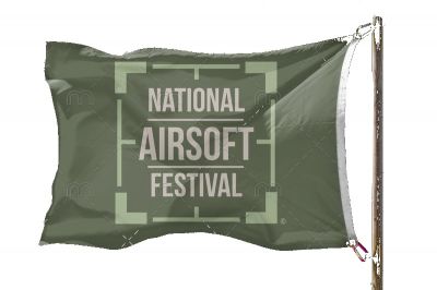 National Airsoft Festival Flag 100cm x 150cm - Detail Image 2 © Copyright Zero One Airsoft