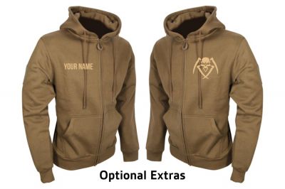 ZO Combat Junkie Special Edition NAF 2018 'Bravo' Viper Zipped Hoodie (Coyote Tan) - Detail Image 8 © Copyright Zero One Airsoft