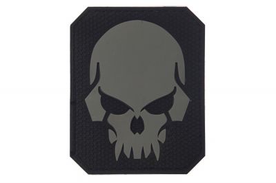 ZO PVC Velcro Patch "Pirate Skull" (Grey)