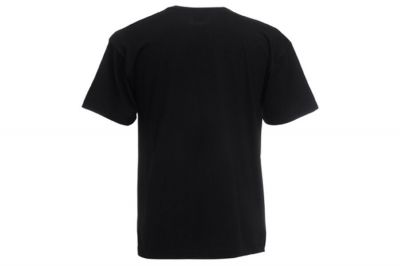 Fruit Of The Loom Original Full Cut T-Shirt (Black) - Size Large - Detail Image 2 © Copyright Zero One Airsoft