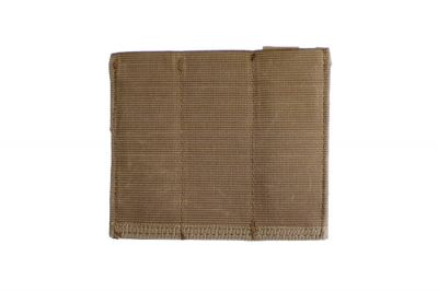 101 Inc MOLLE Elastic Triple Pistol Mag Pouch (Coyote Tan) - Detail Image 1 © Copyright Zero One Airsoft