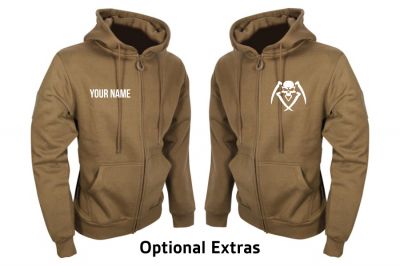 ZO Combat Junkie Special Edition NAF 2018 'Eat, Sleep, Airsoft' Viper Zipped Hoodie (Coyote Tan) - Detail Image 5 © Copyright Zero One Airsoft