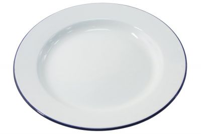 Highlander Traditional Enamel Plate (White) - Detail Image 1 © Copyright Zero One Airsoft