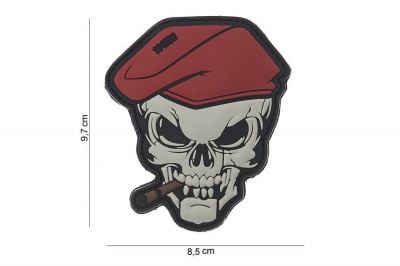 101 Inc PVC Velcro Patch "Cigar Skull" - Detail Image 2 © Copyright Zero One Airsoft