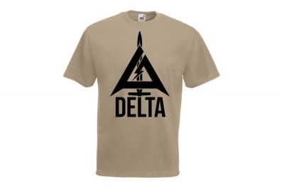 ZO Combat Junkie Special Edition NAF 2018 'Delta' T-Shirt (Tan) - Detail Image 2 © Copyright Zero One Airsoft