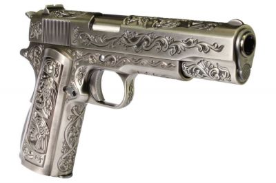 WE GBB 1911 Classic Floral (Silver) - Detail Image 3 © Copyright Zero One Airsoft
