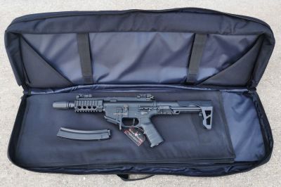 Humvee Rifle Case with Side Pouches & Shooting Mat (Black) - Detail Image 6 © Copyright Zero One Airsoft