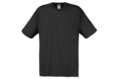 Fruit Of The Loom Original Full Cut T-Shirt (Black) - Size Medium - Detail Image 1 © Copyright Zero One Airsoft