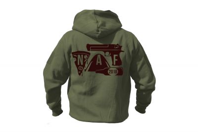 ZO Combat Junkie Special Edition NAF 2018 'Airsoft Festival' Viper Zipped Hoodie (Olive) - Detail Image 4 © Copyright Zero One Airsoft