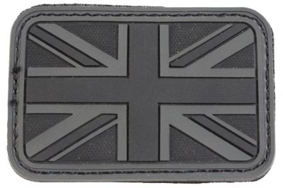 EB Velcro PVC Union Flag Patch (Black) - Detail Image 1 © Copyright Zero One Airsoft