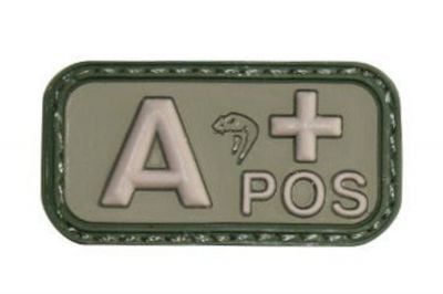 Viper Velcro PVC Blood Group Patch A+ (Olive) - Detail Image 1 © Copyright Zero One Airsoft