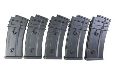 Ares Expendable AEG Mag for G39 140rds (Box of 5) - Detail Image 1 © Copyright Zero One Airsoft