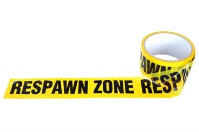 101 Inc Barrier Tape 48mm x 30m "Respawn Zone" - Detail Image 1 © Copyright Zero One Airsoft