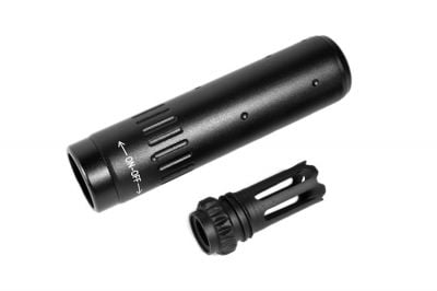 Evolution QD Suppressor with Flash Hider 14mm CCW (Black) - Detail Image 1 © Copyright Zero One Airsoft