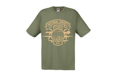 ZO Combat Junkie Special Edition NAF 2018 'Est. 2006' T-Shirt (Olive) - Detail Image 3 © Copyright Zero One Airsoft