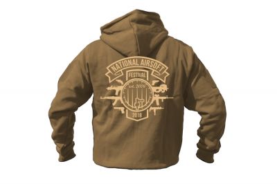 ZO Combat Junkie Special Edition NAF 2018 'Est. 2006' Viper Zipped Hoodie (Coyote Tan) - Detail Image 3 © Copyright Zero One Airsoft