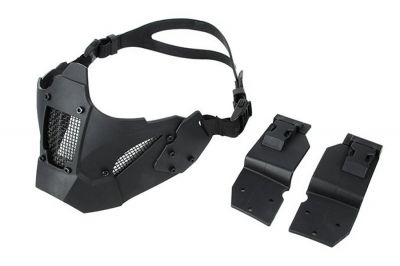 TMC Half Face Mask with Fast Helmet Adaptors (Black) - Detail Image 4 © Copyright Zero One Airsoft