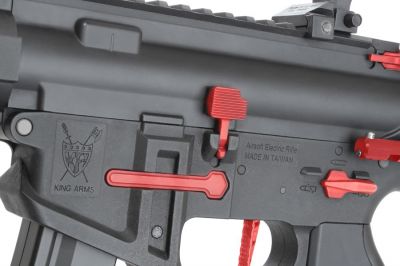 King Arms AEG PDW 9mm SBR Shorty (Black / Red) - Detail Image 3 © Copyright Zero One Airsoft