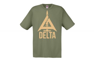 ZO Combat Junkie Special Edition NAF 2018 'Delta' T-Shirt (Olive) - Detail Image 3 © Copyright Zero One Airsoft