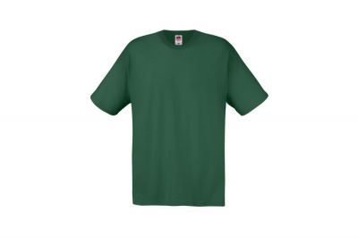 Fruit Of The Loom Original Full Cut T-Shirt (Bottle Green) - Size 2XL - Detail Image 1 © Copyright Zero One Airsoft