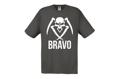 ZO Combat Junkie Special Edition NAF 2018 'Bravo' T-Shirt (Grey) - Detail Image 1 © Copyright Zero One Airsoft