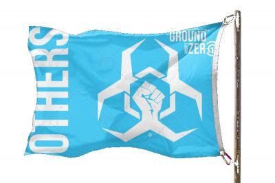 Ground Zero Flag 'The Others' - 100cm x 150cm - Detail Image 1 © Copyright Zero One Airsoft
