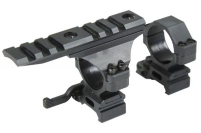 Bravo QD Scope Ring Set with 20mm RIS Rail Ring Topper - Detail Image 1 © Copyright Zero One Airsoft