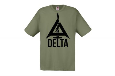 ZO Combat Junkie Special Edition NAF 2018 'Delta' T-Shirt (Olive) - Detail Image 2 © Copyright Zero One Airsoft