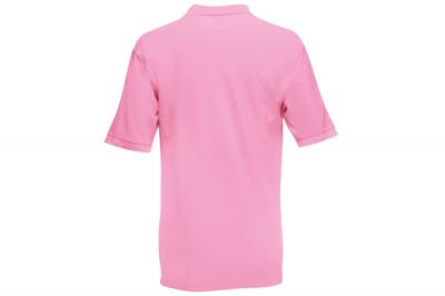 Fruit Of The Loom Premium Polo T-Shirt (Light Pink) - Size Medium - Detail Image 2 © Copyright Zero One Airsoft