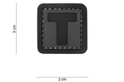 101 Inc PVC Velcro Patch "T" - Detail Image 2 © Copyright Zero One Airsoft