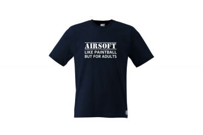 ZO Combat Junkie T-Shirt 'For Adults' (Dark Navy) - Size Extra Large - Detail Image 1 © Copyright Zero One Airsoft