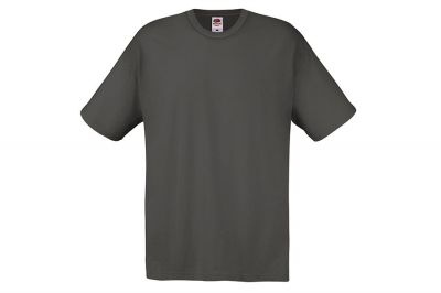 Fruit Of The Loom Original Full Cut T-Shirt (Light Graphite) - Size Medium - Detail Image 1 &copy; Copyright Zero One Airsoft