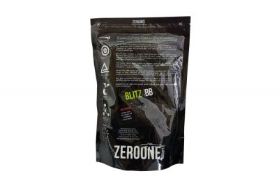 ZO Blitz Bio BB 0.25g 5000rds (White) Carton of 20 (Bundle) - Detail Image 3 © Copyright Zero One Airsoft