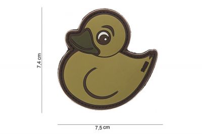 101 Inc PVC Velcro Patch "Rubber Duck" (Tan) - Detail Image 2 © Copyright Zero One Airsoft