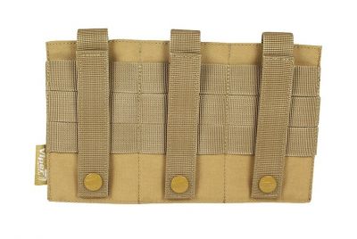 Viper MOLLE Elastic Triple M4 Mag Pouch (Coyote Tan) - Detail Image 2 © Copyright Zero One Airsoft