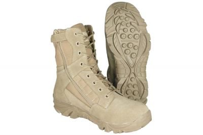 Mil-Com Recon Side Zip Boot (Coyote) - Size 5 - Detail Image 1 © Copyright Zero One Airsoft