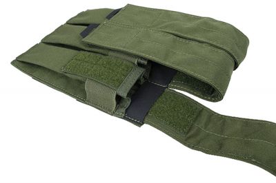 TMC MOLLE Triple Mag Pouch for SMG (Olive) - Detail Image 1 © Copyright Zero One Airsoft