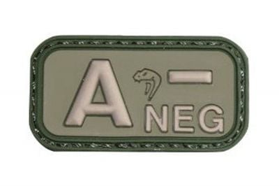 Viper Velcro PVC Blood Group Patch A- (Olive)