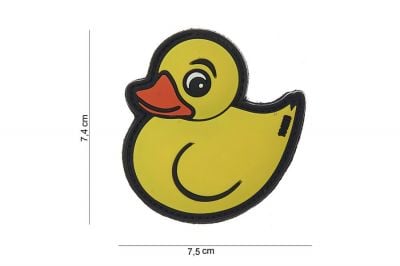 101 Inc PVC Velcro Patch &quotRubber Duck" (Yellow) - Detail Image 2 © Copyright Zero One Airsoft