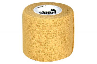 Viper TacWrap Tape 50mm x 4.5m (Coyote Tan) - Detail Image 1 © Copyright Zero One Airsoft