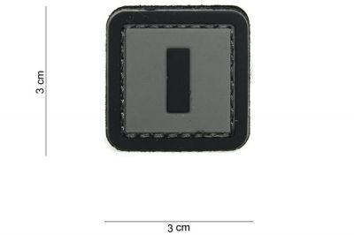 101 Inc PVC Velcro Patch "I" - Detail Image 2 © Copyright Zero One Airsoft