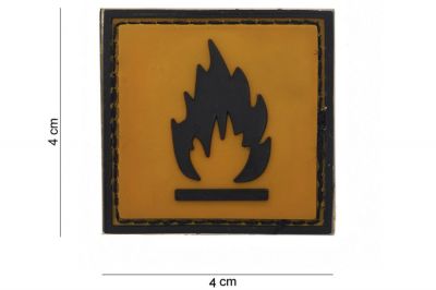 101 Inc PVC Velcro Patch &quotFlammable" - Detail Image 2 © Copyright Zero One Airsoft