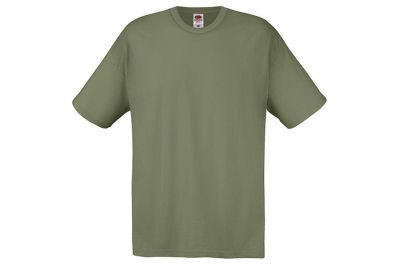 Fruit Of The Loom Original Full Cut T-Shirt (Classic Olive) - Size Extra Large - Detail Image 1 &copy; Copyright Zero One Airsoft