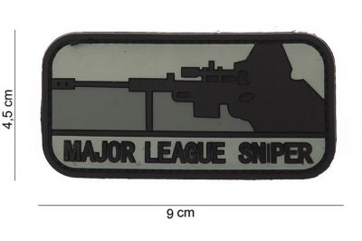 101 Inc PVC Velcro Patch "Major League Sniper" - Detail Image 2 © Copyright Zero One Airsoft