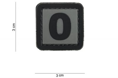 101 Inc PVC Velcro Patch "O" - Detail Image 2 © Copyright Zero One Airsoft